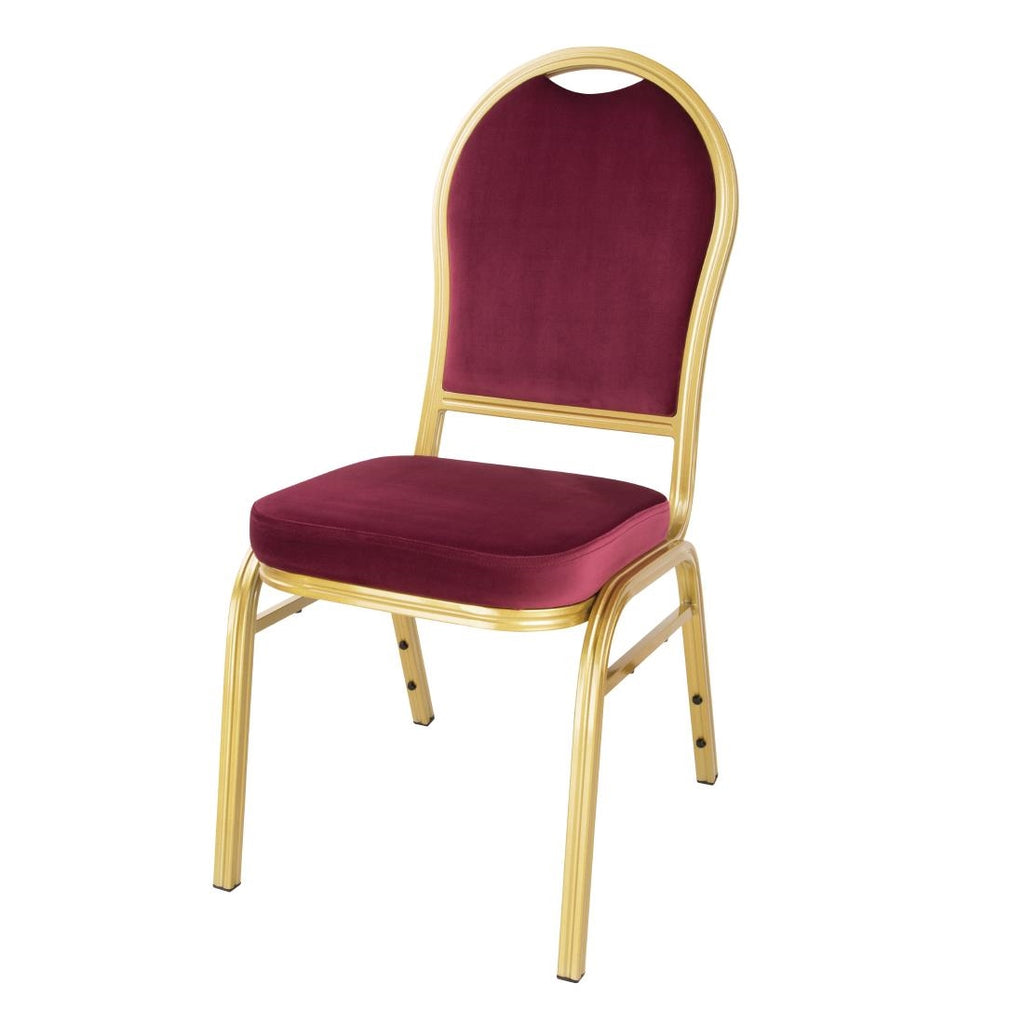 Bolero Regal Banquet Chairs Claret (Pack of 4) DY695