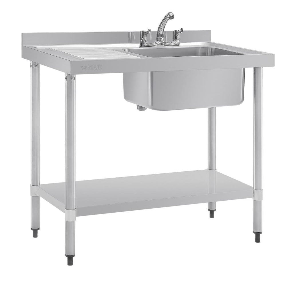Vogue Single Sink Left Hand Drainer 1000mm DY821