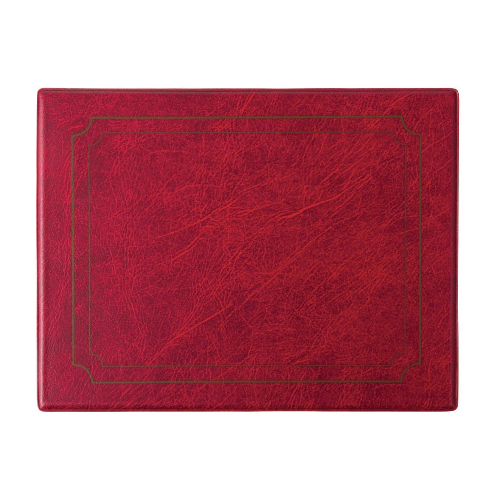 Olympia PVC Burgundy Place Mat (Pack of 6) E603