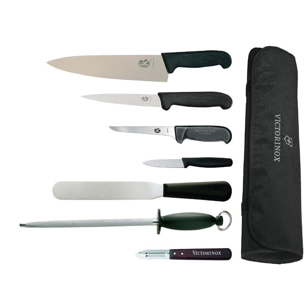 Victorinox 21.5cm Chefs Knife with Hygiplas and Vogue Knife Set F221