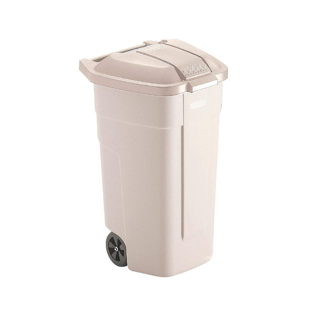 Rubbermaid Mobile Container 100Ltr Beige Lid F695