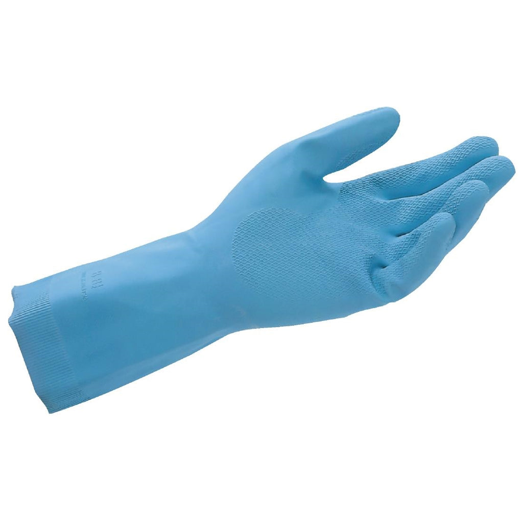 Jantex Latex Household Gloves Blue Medium F953-M