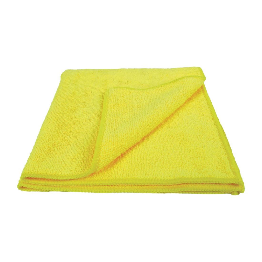 EcoTech Microfibre Cloths Yellow (Pack of 10) FA218
