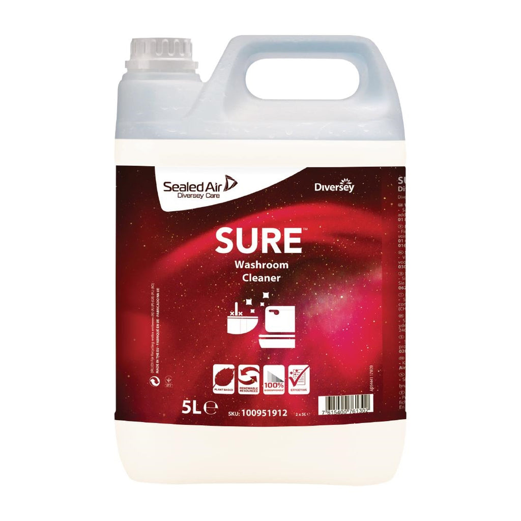 SURE Washroom Cleaner Concentrate 5Ltr (2 Pack) FA253