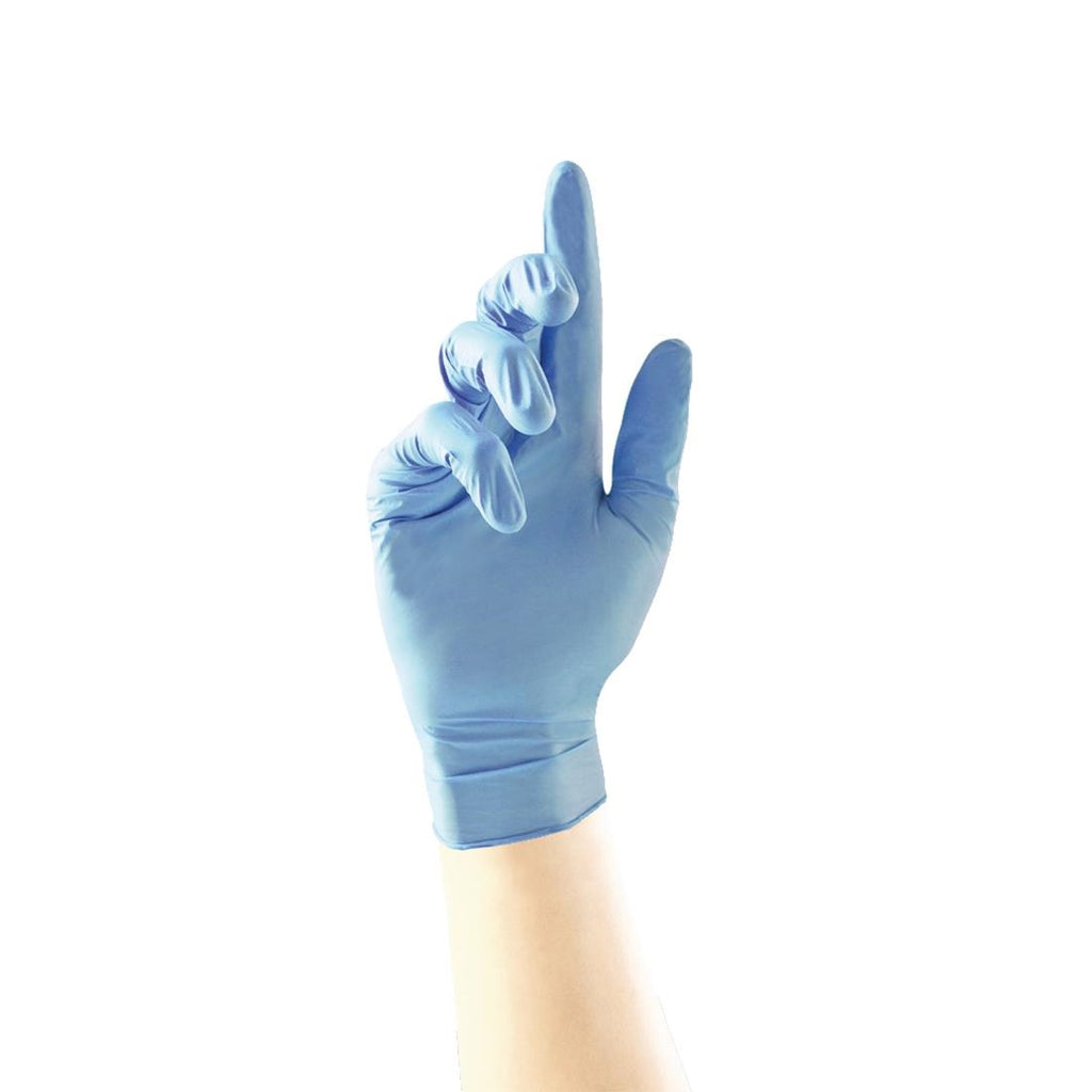Fortified Powder-Free Anti-Bacterial Nitrile Gloves Blue Extra Large (Pack of 100) FA280-XL