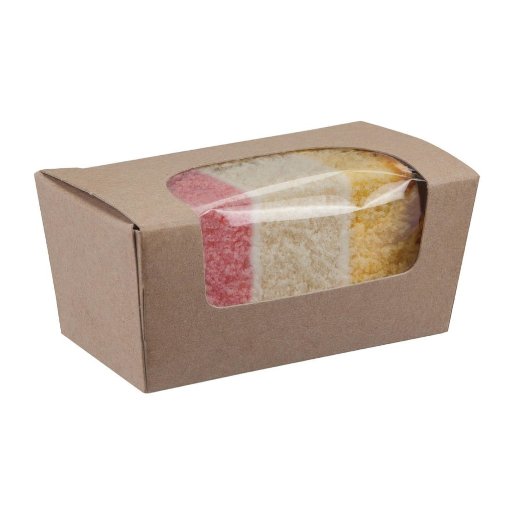 Colpac Compostable Kraft Cake Boxes With Window Small (Pack of 500) FA360