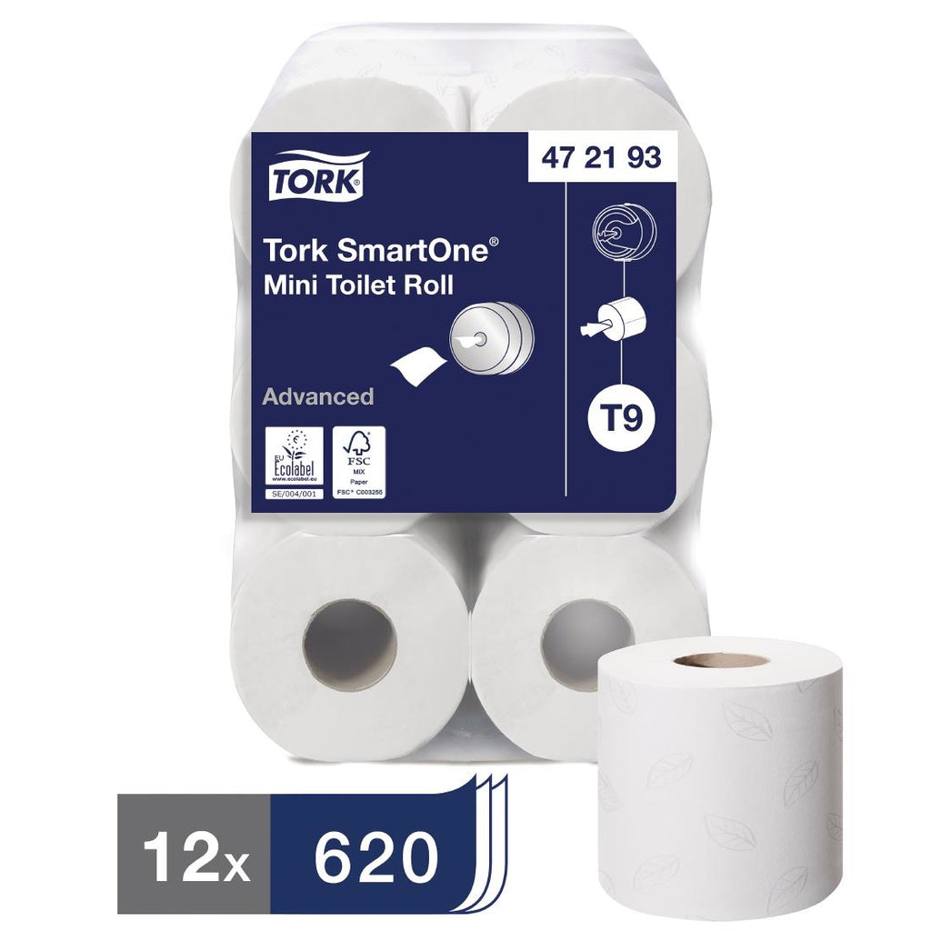Tork SmartOne Mini Toilet Rolls (Pack of 12) FA700