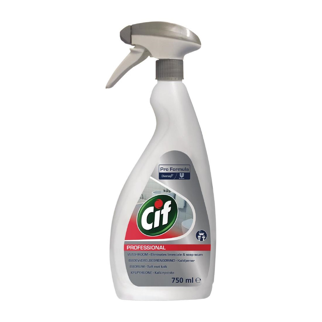 Cif Pro Formula 2-in-1 Washroom Cleaner and Descaler Ready To Use 750ml (6 Pack) FB491