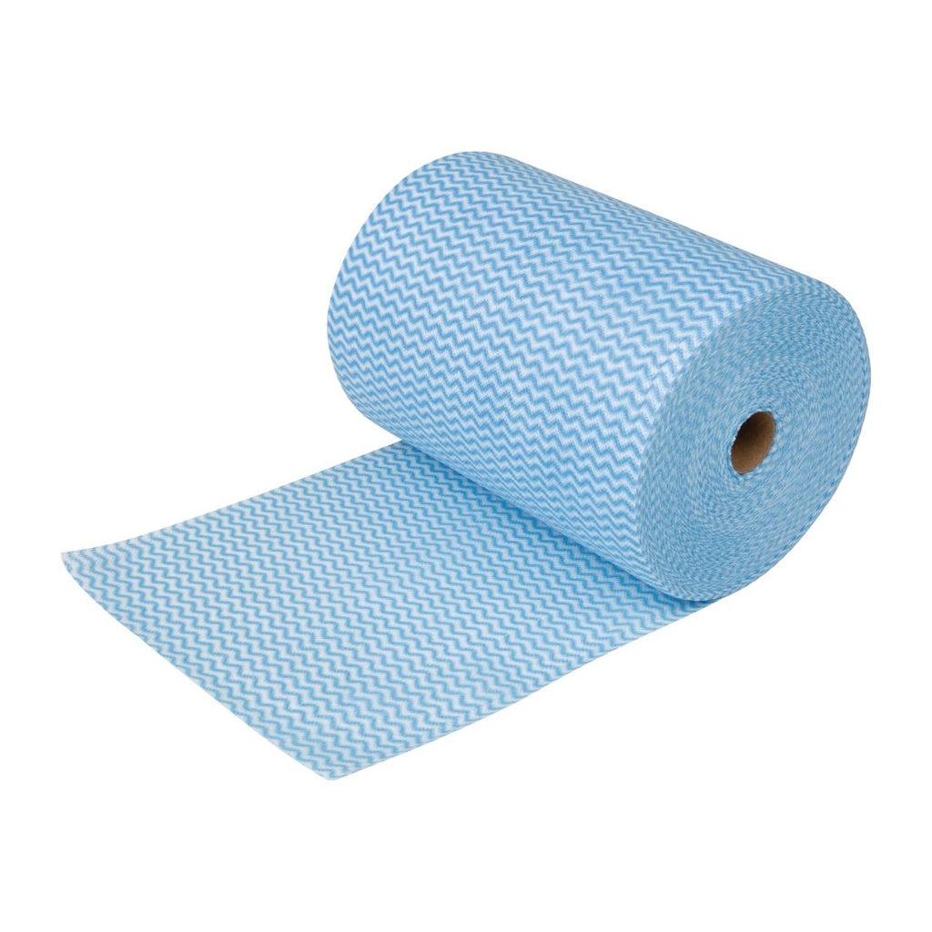 Nisbets Essentials Non-Woven Cloths Blue (Roll of 300) FB968