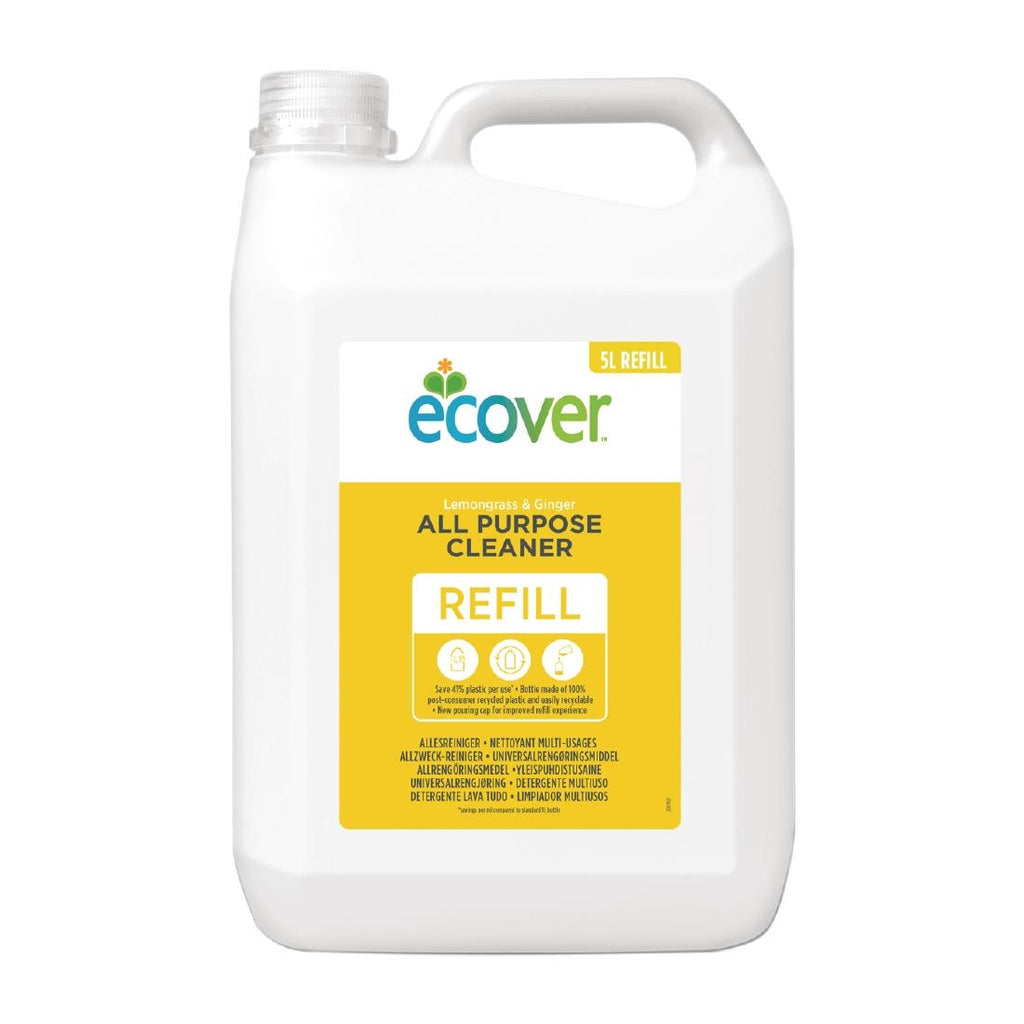 Ecover Lemongrass and Ginger All-Purpose Cleaner Concentrate 5Ltr (4 Pack) FC465