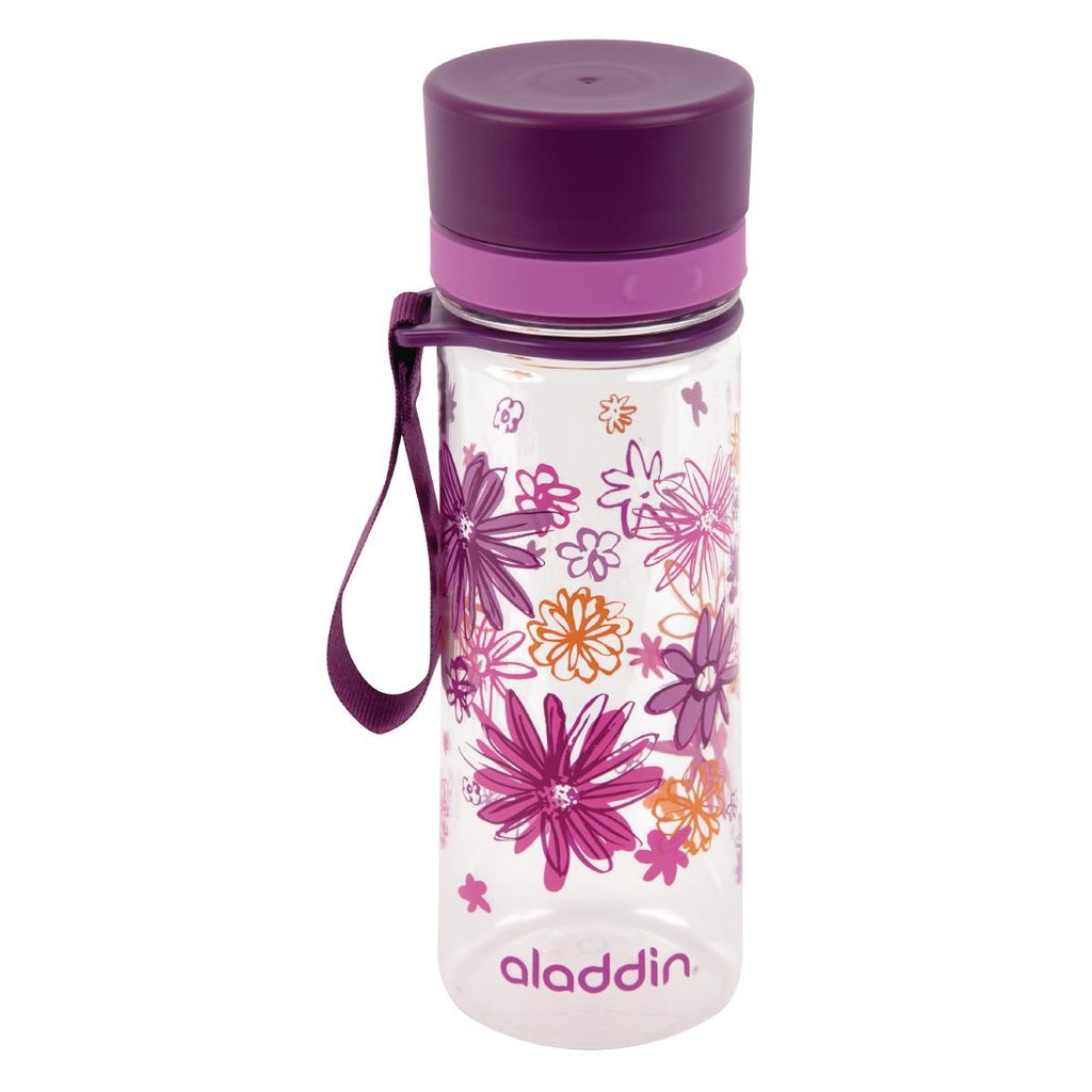 Aladdin Aveo Reusable Water Bottle Purple Graphics 350ml / 12oz FC815