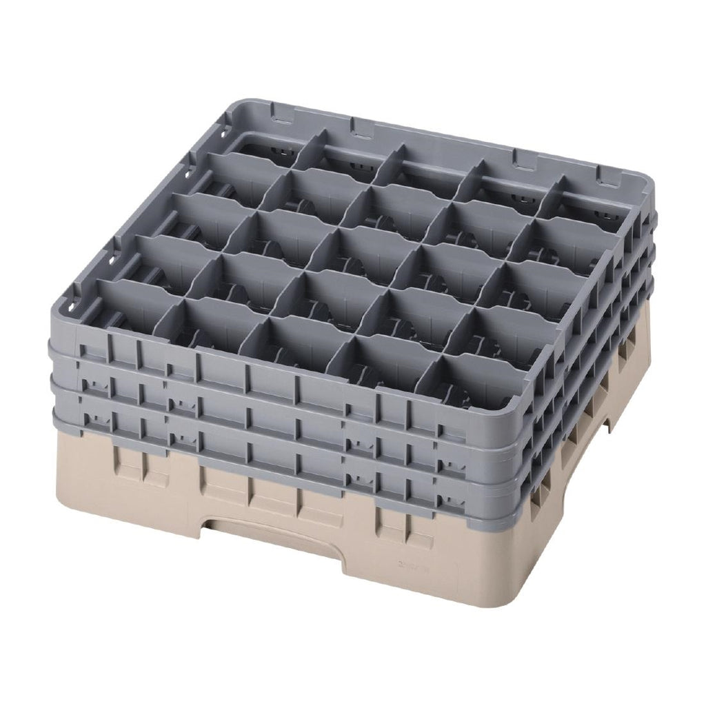 Cambro Camrack Beige 25 Compartments Max Glass Height 196mm FD072