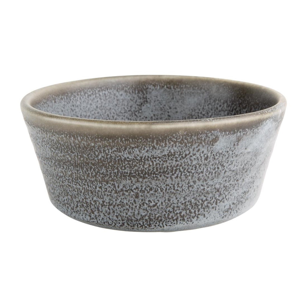 Olympia Cavolo Flat Round Bowls Charcoal Dusk 143mm (Pack of 6) FD918
