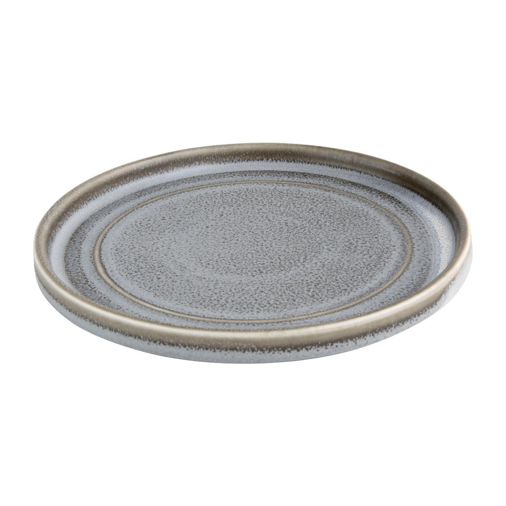 Olympia Cavolo Flat Round Plates Charcoal Dusk 180mm (Pack of 6) FD920