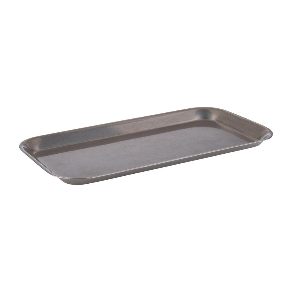APS Vintage Stainless Steel Serving Tray 260 x 135mm FE970