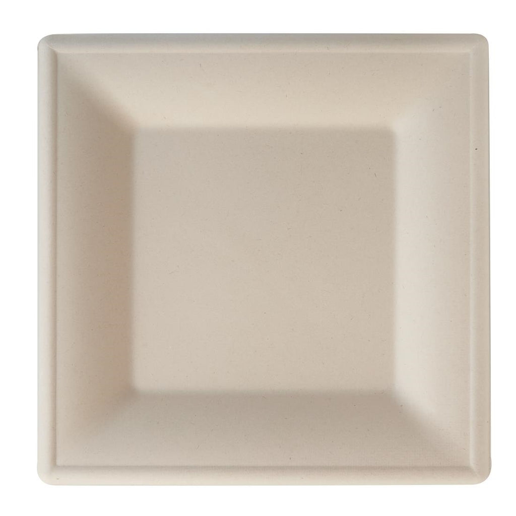 eGreen Eco-Fibre Compostable Wheat Square Plates 260mm (Pack of 500) FN205