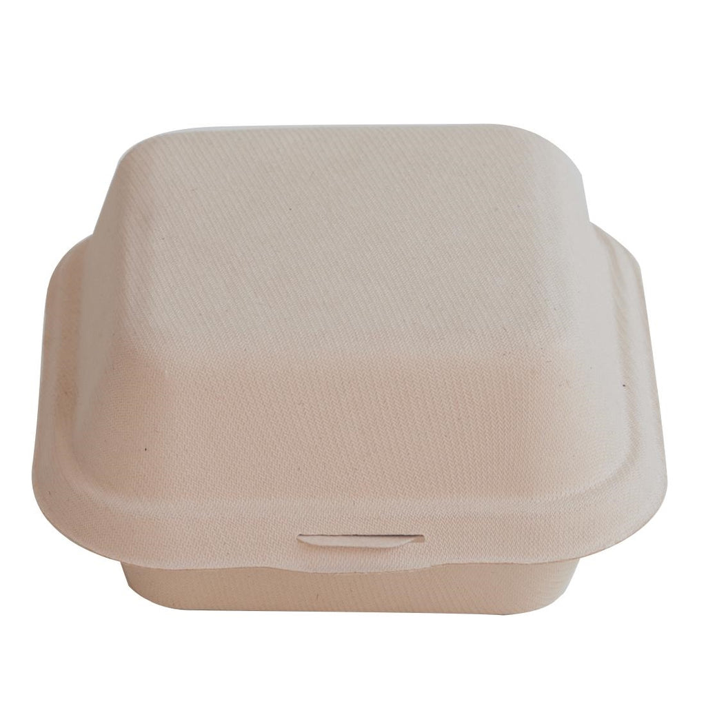 eGreen Eco-Fibre Compostable Wheat Burger Boxes (Pack of 500) FN209