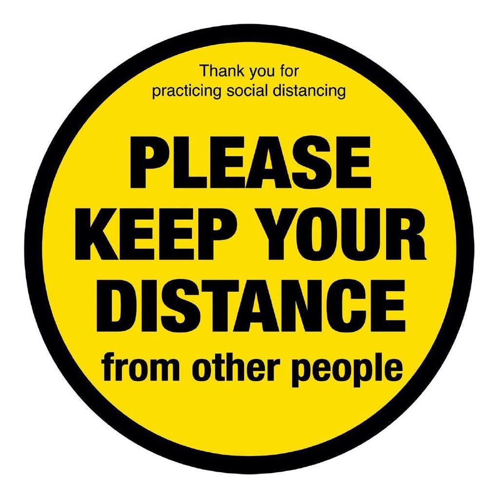 Please Keep Your Distance Social Distancing Floor Graphic 400mm FN365