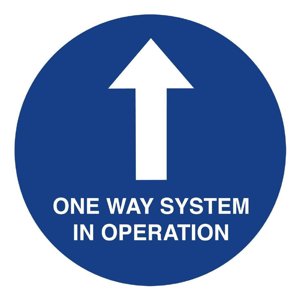 One Way System Social Distancing Floor Graphic 400mm FN369