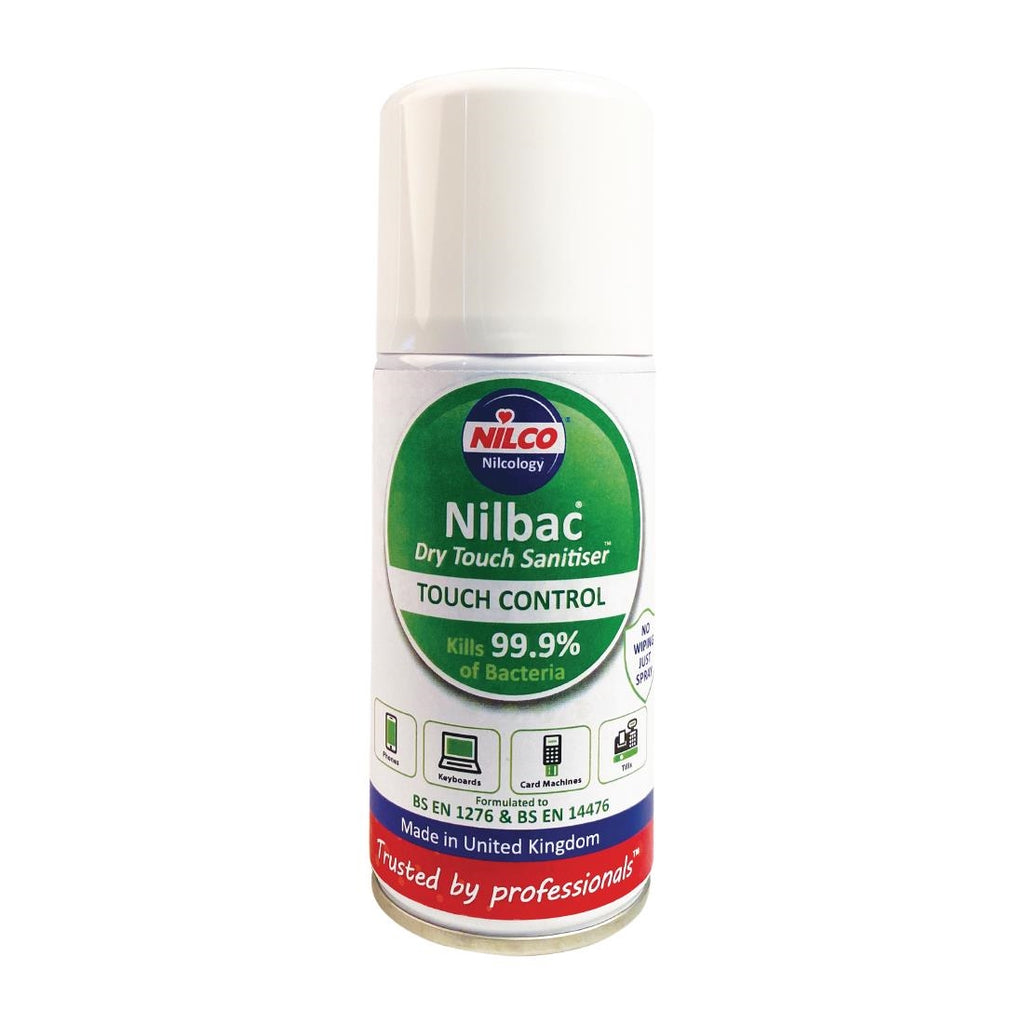 Nilco Nilbac Dry Touch Surface Sanitiser Aerosol 150ml FN966