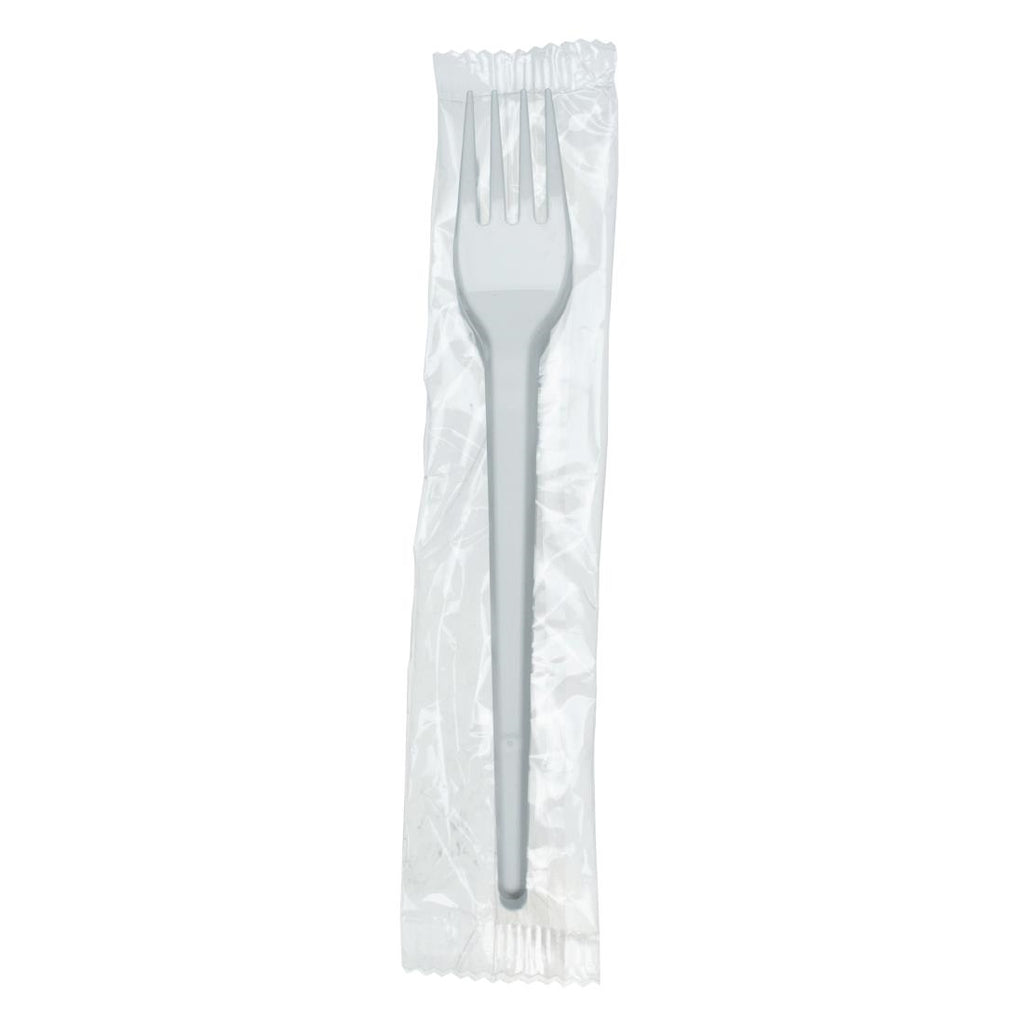 eGreen Individually Wrapped White Plastic Forks (Pack of 500) FP578