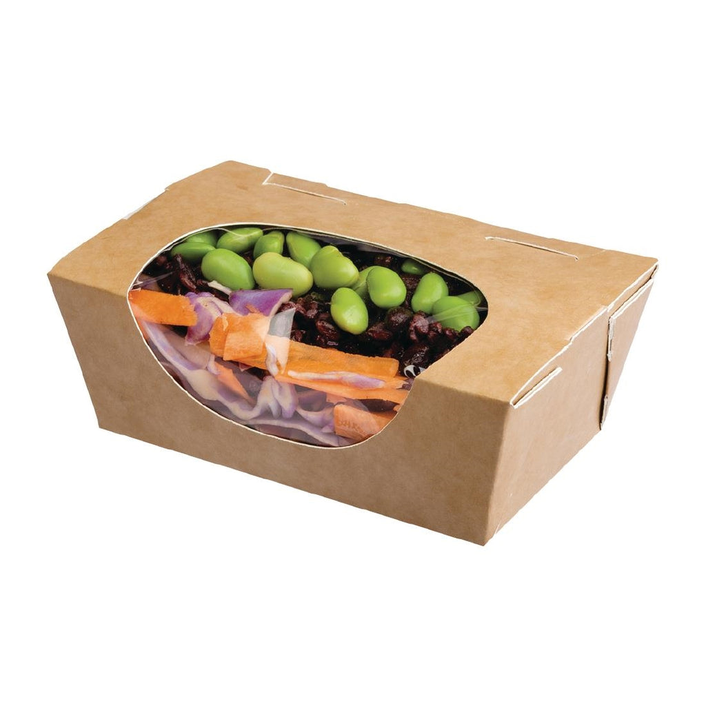 Colpac Zest Compostable Kraft Small Salad Boxes 500ml / 17oz (Pack of 500) FP581