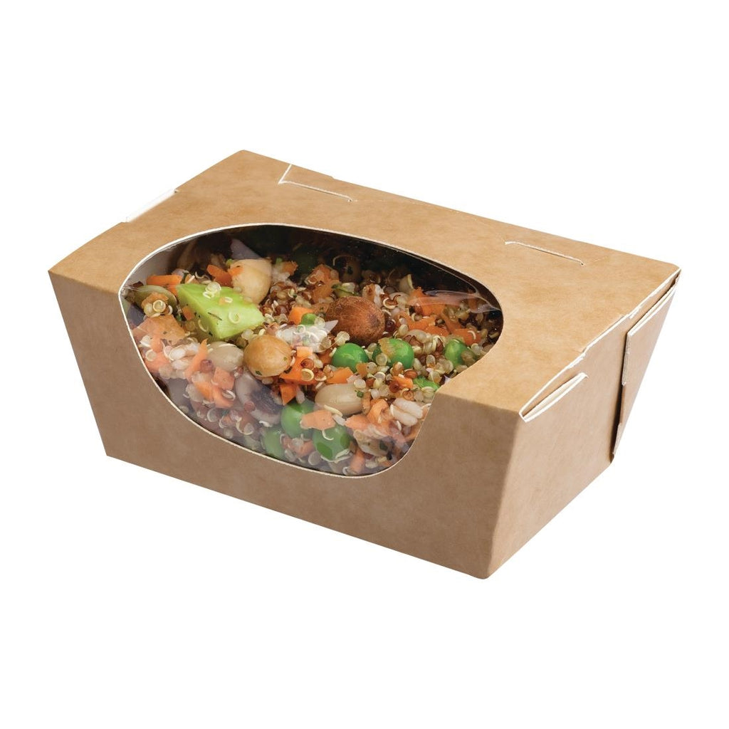 Colpac Zest Compostable Kraft Extra-Small Salad Boxes 375ml / 13oz (Pack of 250) FP582