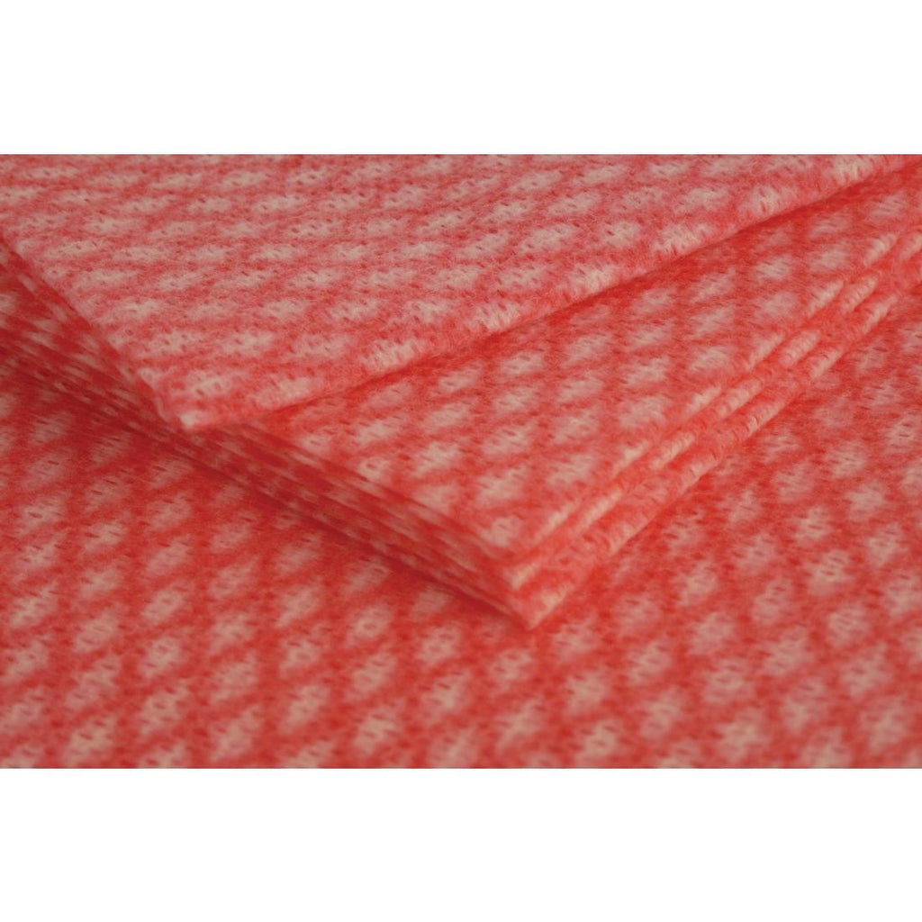 All-Purpose Non-Woven Cleaning Cloths Red (Pack of 500) FP681