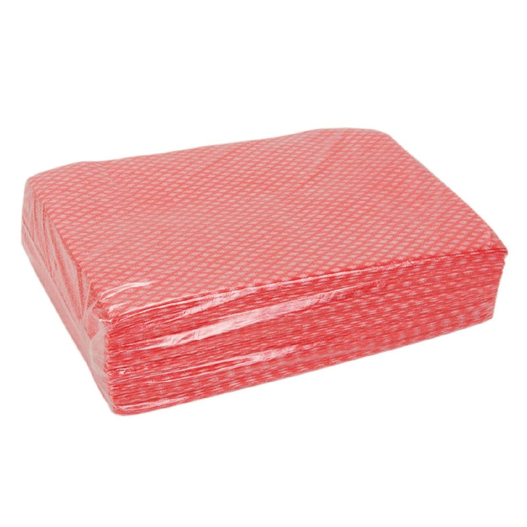 All-Purpose Non-Woven Cleaning Cloths Red (Pack of 500) FP681
