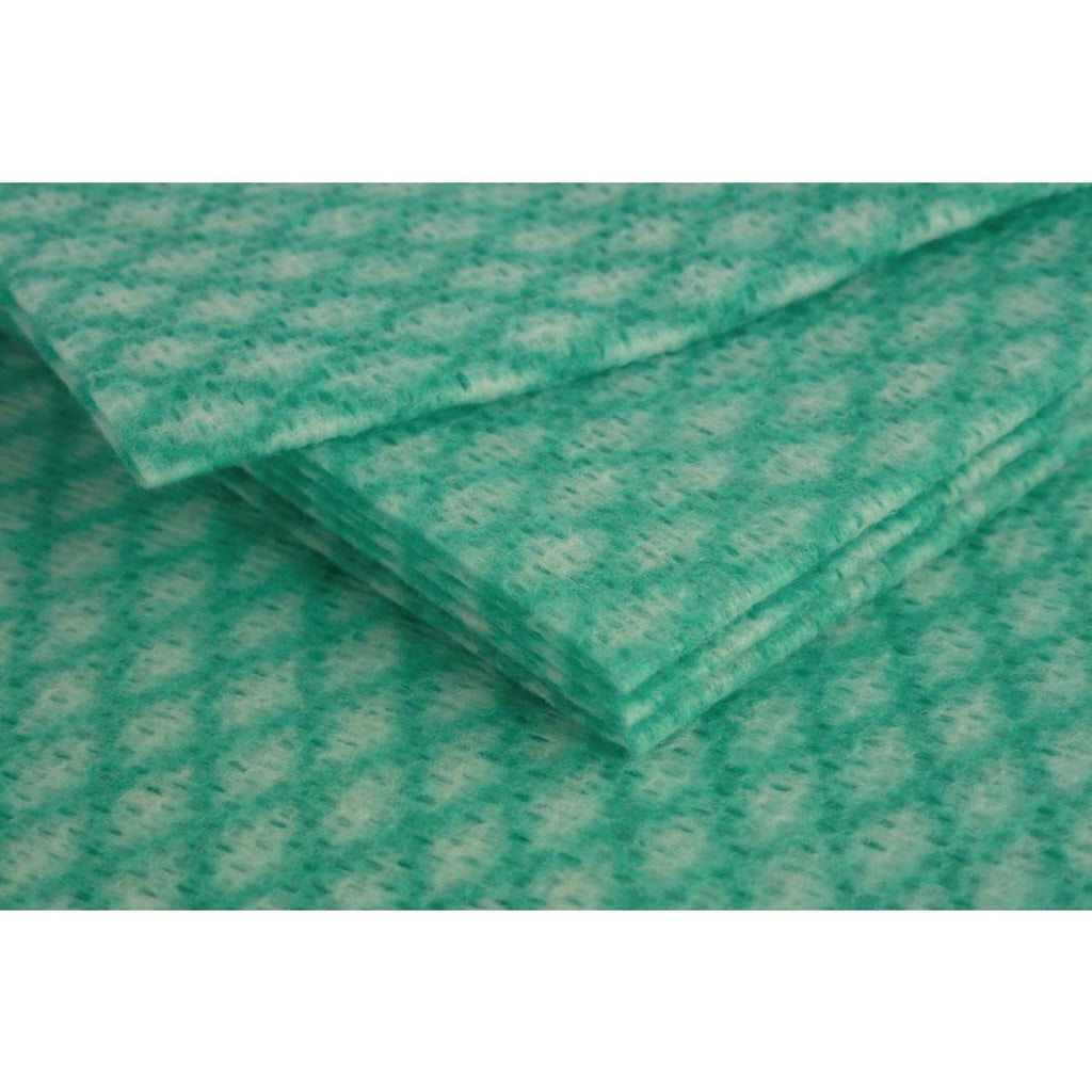 All-Purpose Non-Woven Cleaning Cloths Green (Pack of 500) FP682