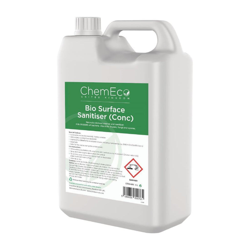 ChemEco Bio Surface Sanitiser Concentrate 5Ltr (Pack of 2) FR191