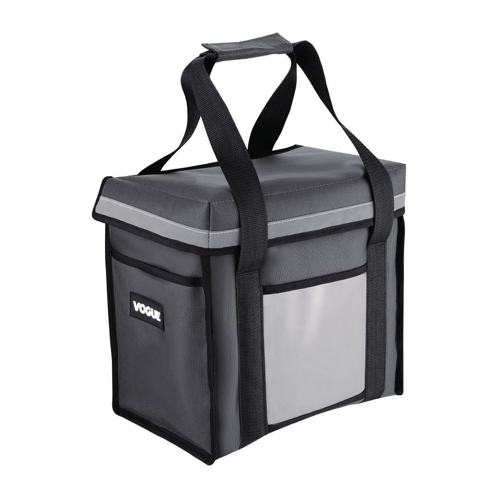 Vogue Insulated Top Loading Delivery Bag Grey 330x230x330mm FR227