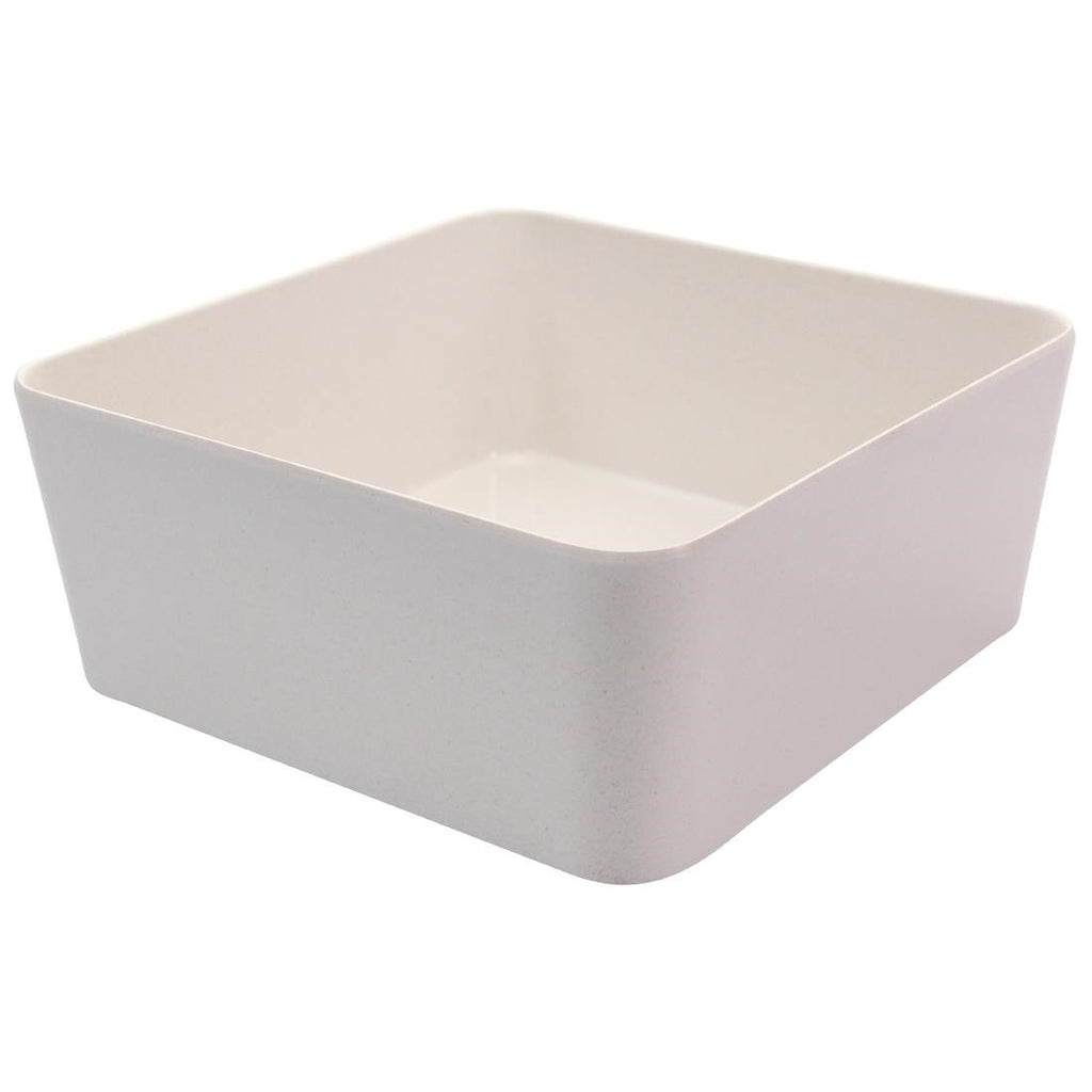 Creative Tokyo Melamine Large Bento Box Insert White 170x170x70mm (Pack of 6) FR234
