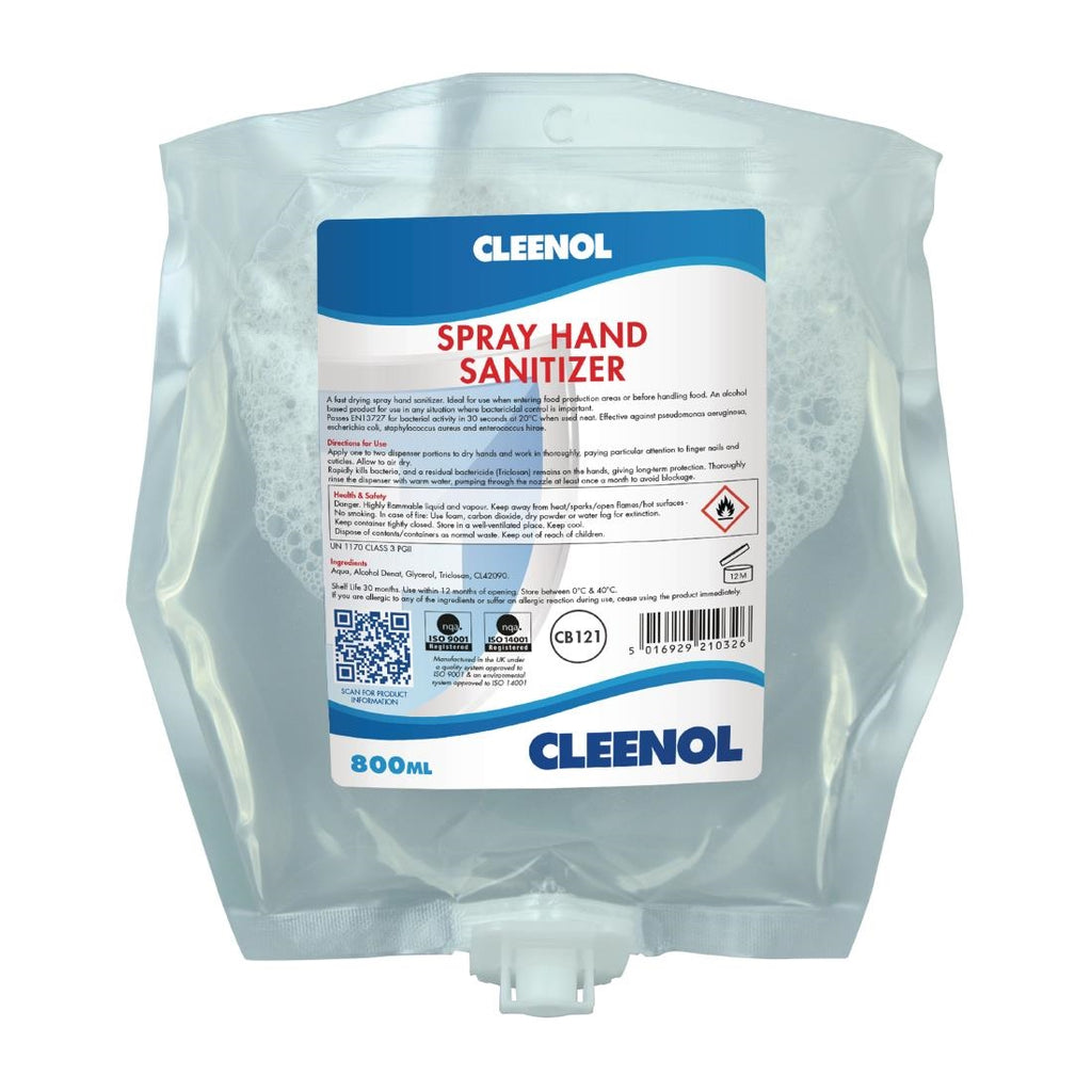 Cleenol Hand Sanitiser Spray 800ml (Pack of 3) FS070