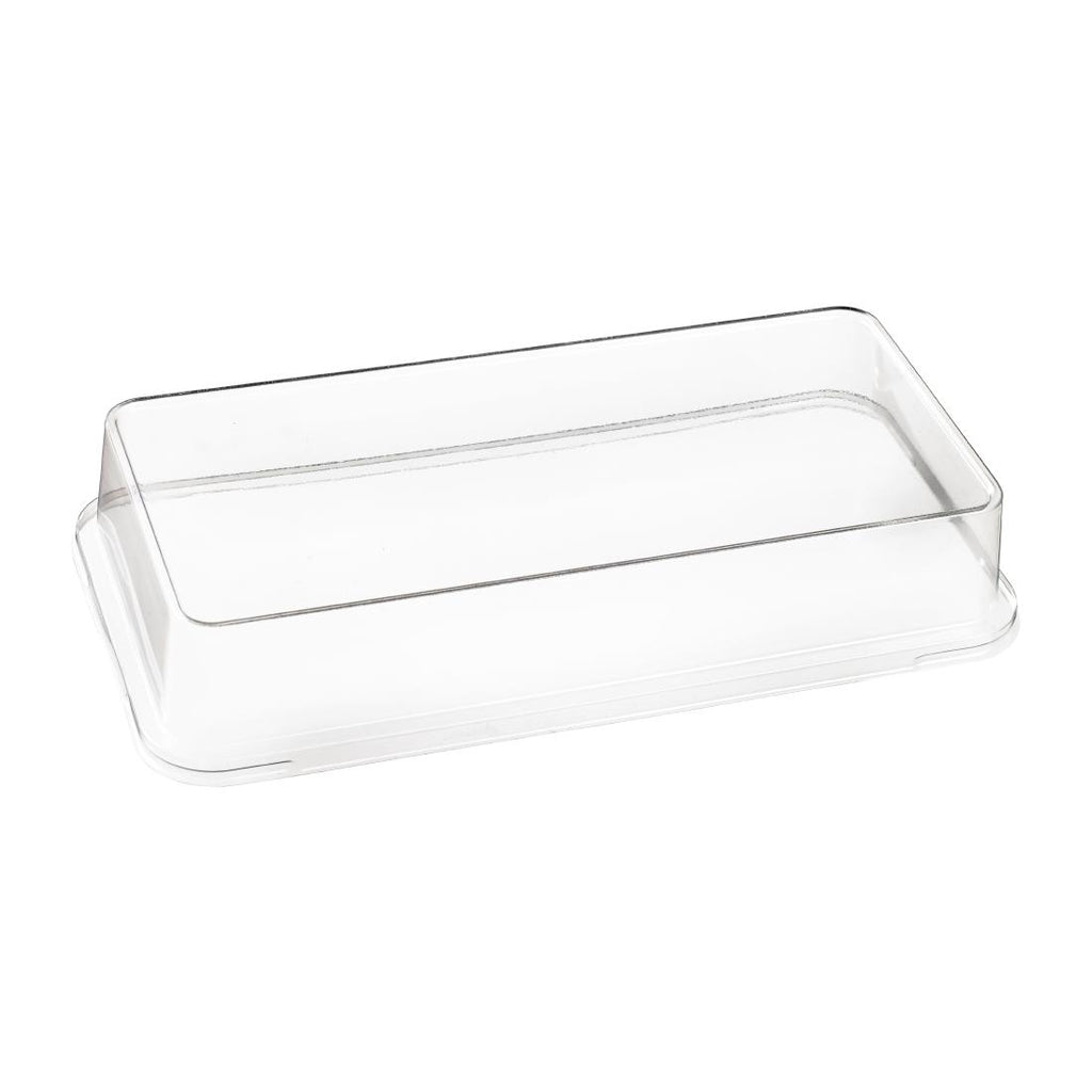 Solia RPET Lid for Bagasse Sushi Tray FC779 Clear 200x100x20mm (Pack of 50) FS381