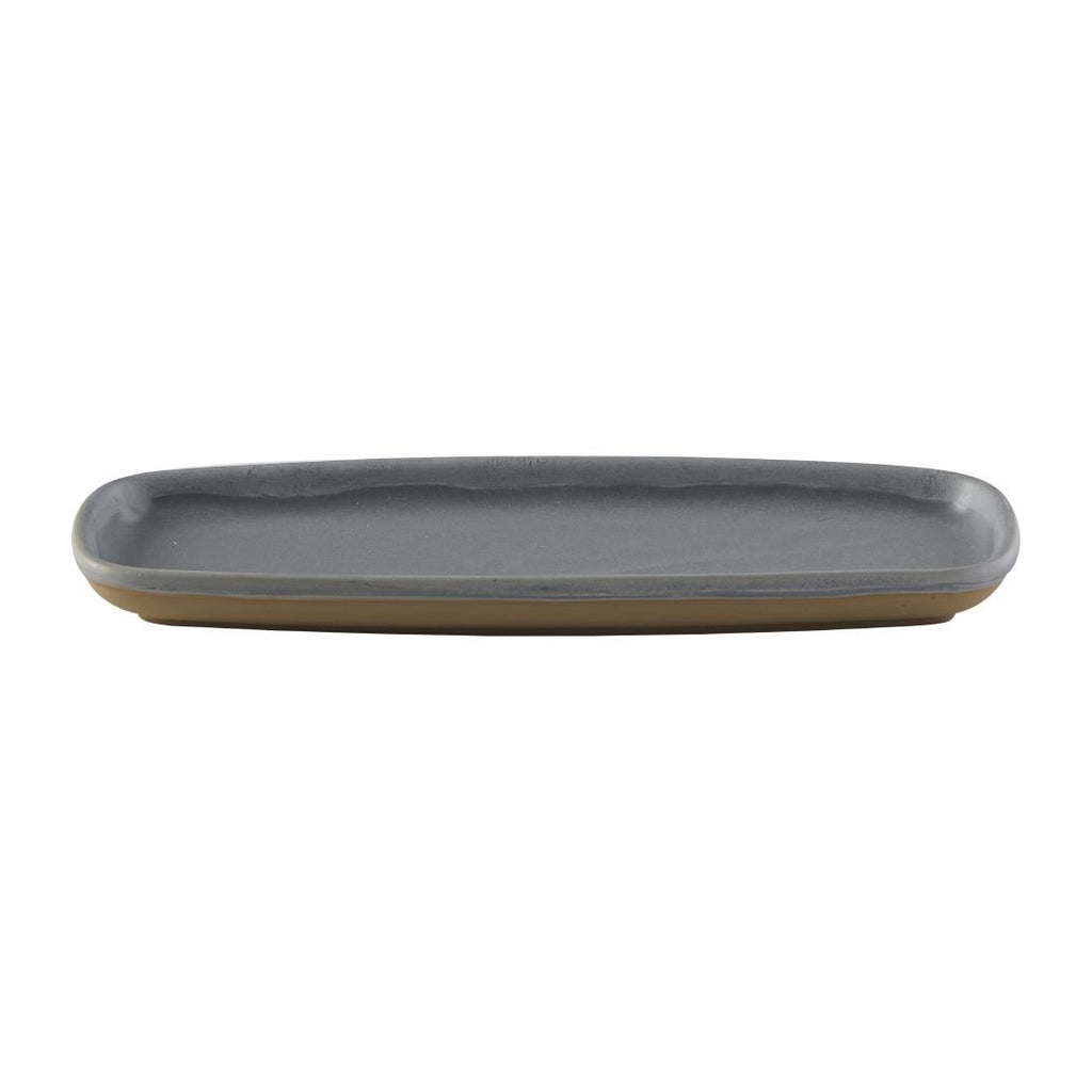 Churchill Emerge Seattle Oblong Plate Grey 254x77mm (Pack of 6) FS958