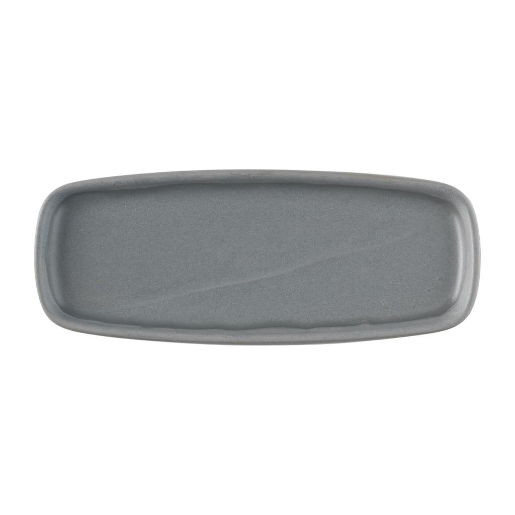Churchill Emerge Seattle Oblong Plate Grey 254x77mm (Pack of 6) FS958