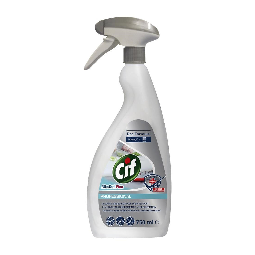 Cif Pro Formula Alcohol Plus Surface Disinfectant Ready To Use 750ml (6 Pack) FT009