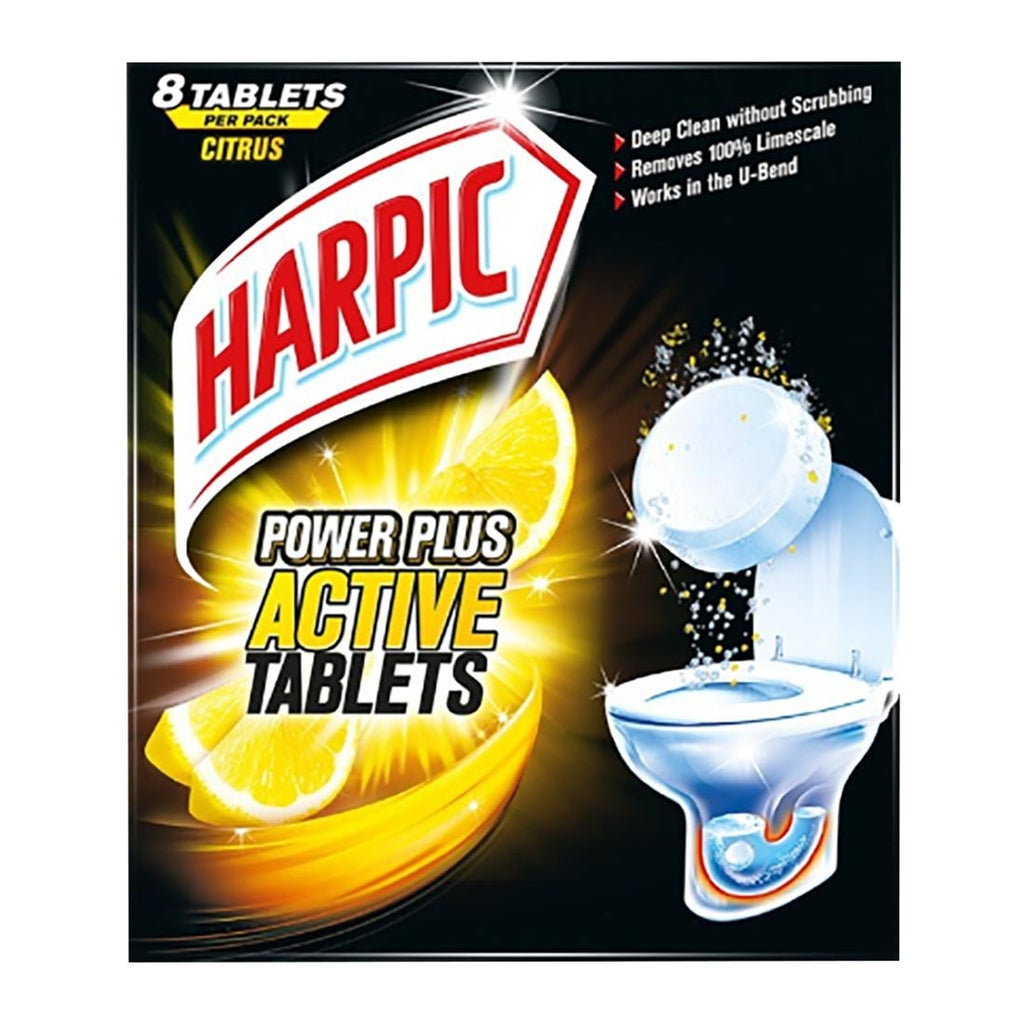 Harpic Power Plus Citrus Toilet Cleaning Tablets Citrus (8 Pack) FT021
