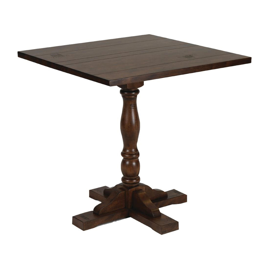 Oxford Vintage Wood Pedestal Square Table 760x760 FT510