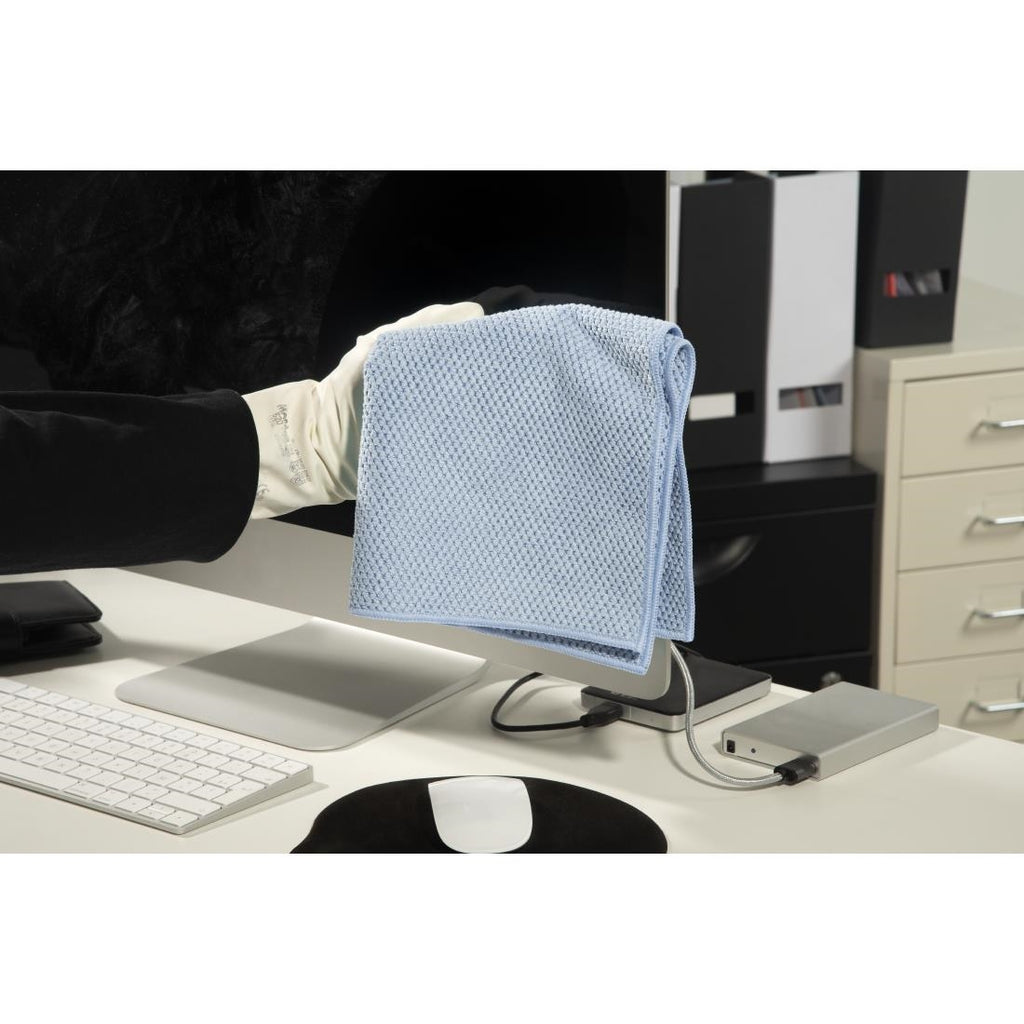 Spontex MF Pro Recycled Microfibre Cloth Blue (pk5) FT632