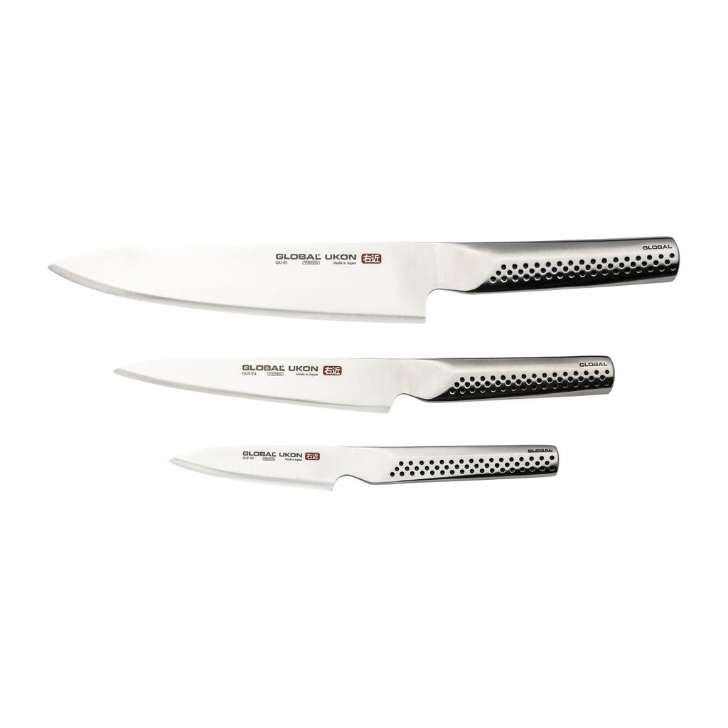 Global Knives Ukon Range 'Sakura' 3 Piece Knife Set FW535
