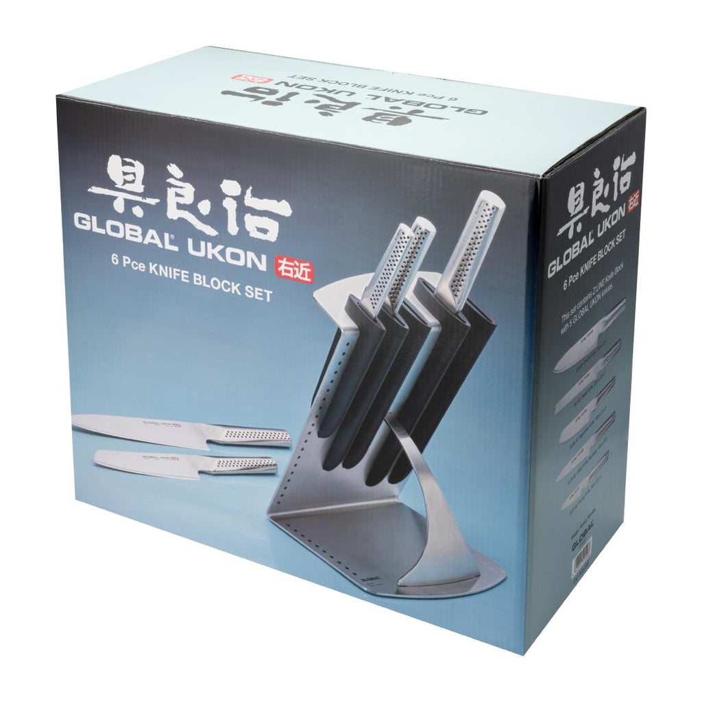 Global Knives Ukon Range 6 Piece Knife Block Set FW536