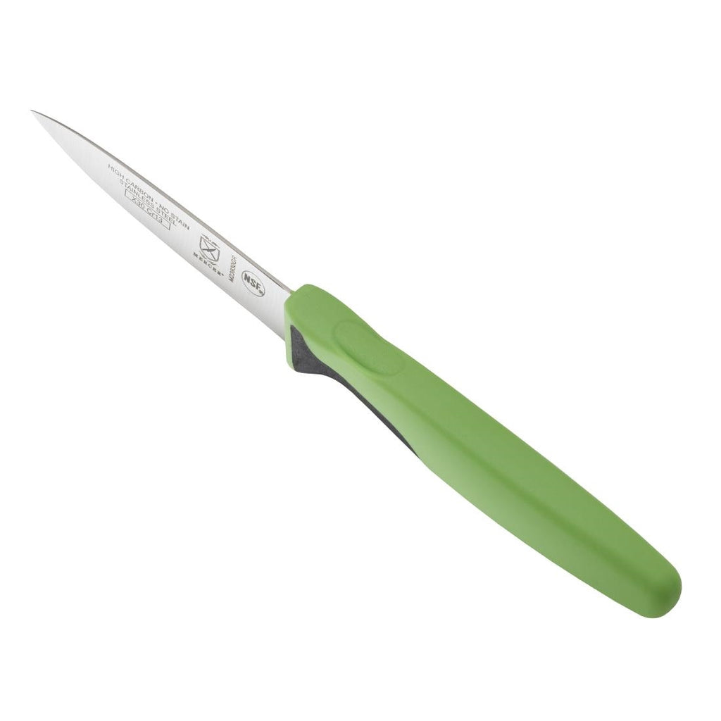 Mercer Culinary Millennia Slim Paring Knife Green 7.6cm FW739