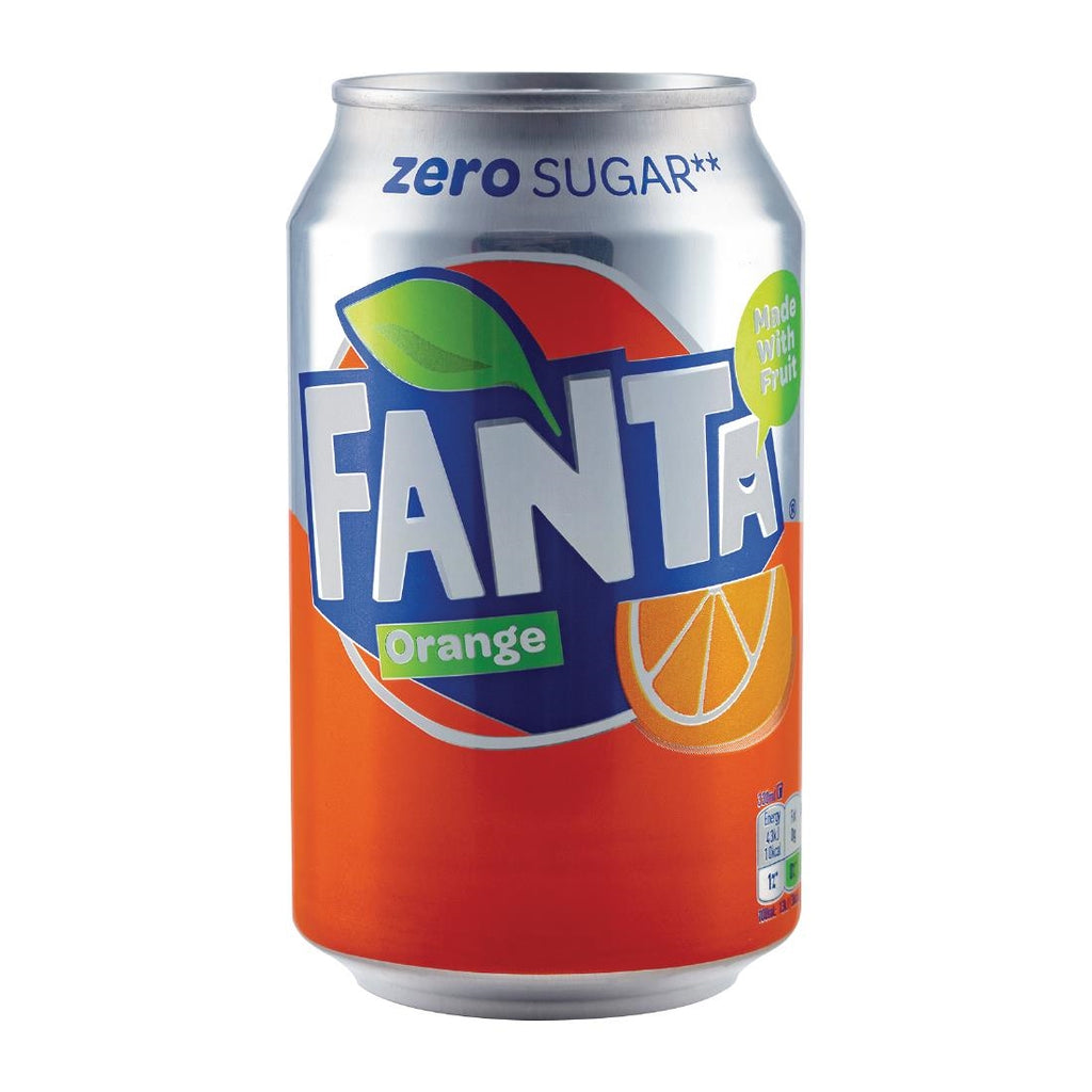 Fanta Zero Orange Cans 330ml (Pack of 24) FW835