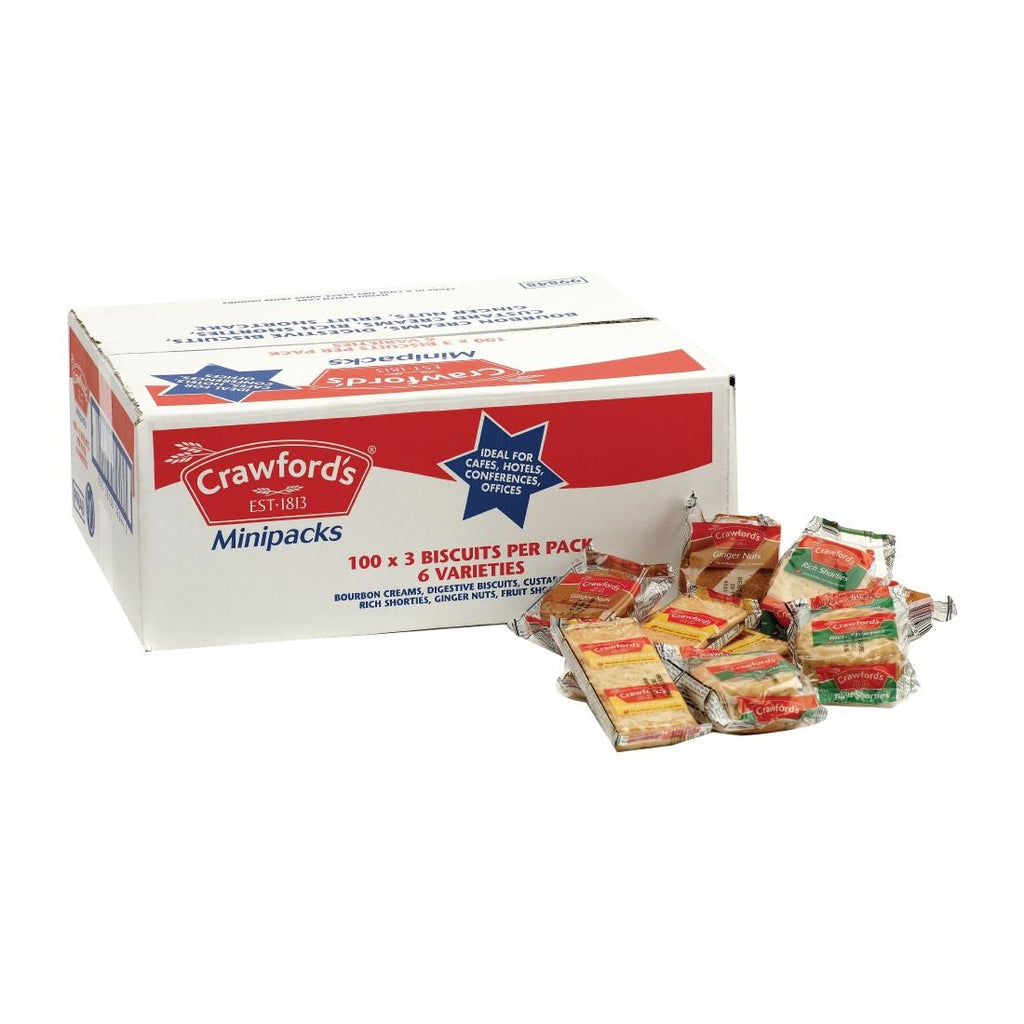 Crawfords Mini Pack Biscuits Assorted (Pack of 100) FW841