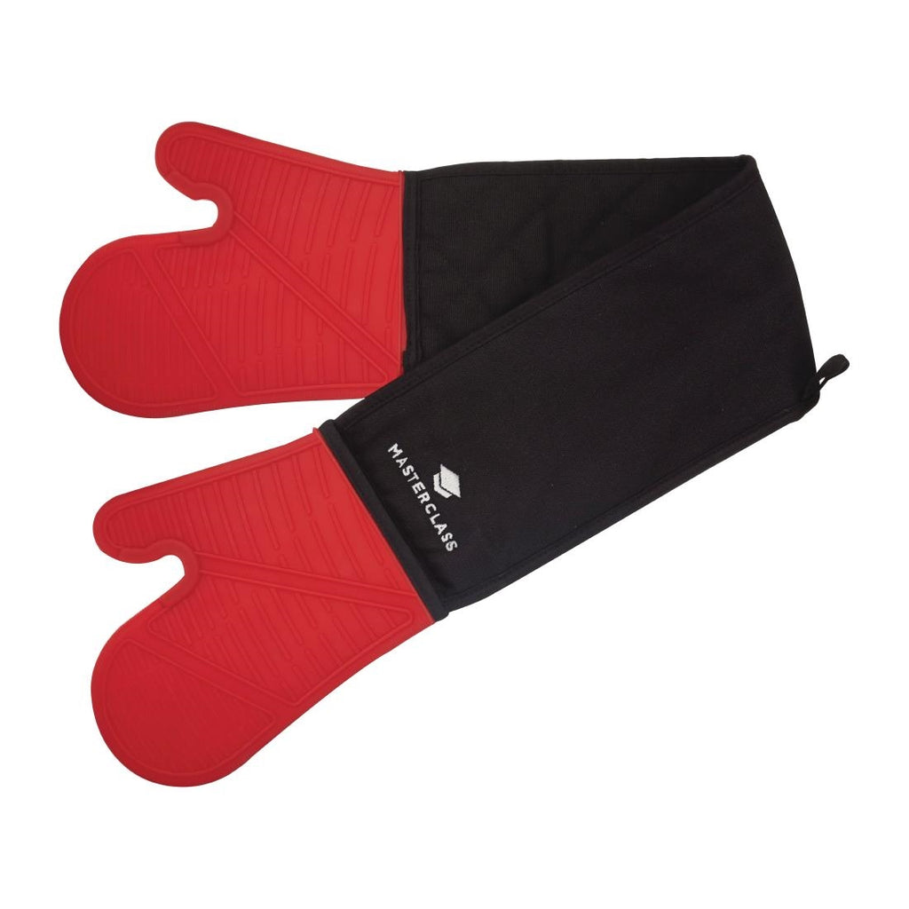 MasterClass Seamless Silicone Double Oven Glove Red FW884