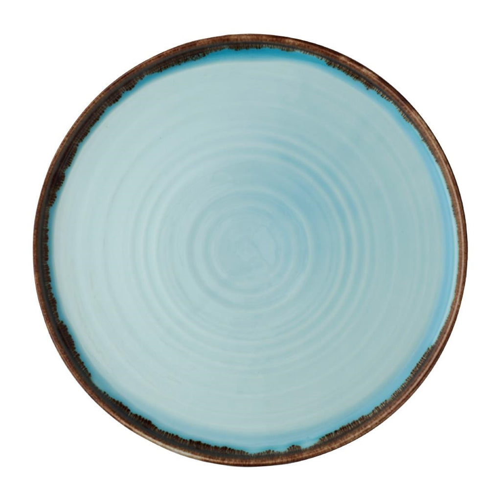 Dudson Harvest Walled Plates Turquoise 260mm (Pack of 6) FX170