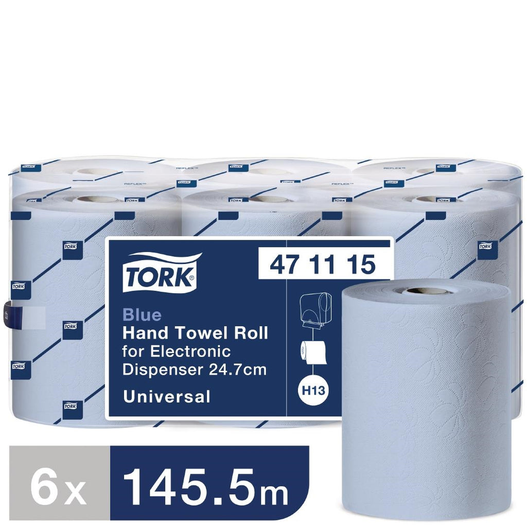 Tork En Motion Hand Towel Roll Blue 1Ply (Pack of 6) GD043