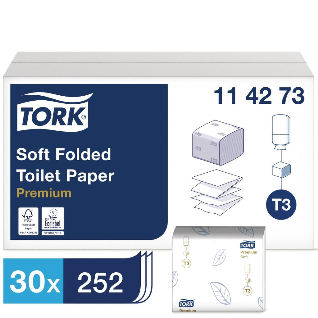 Tork Premium Folded Toilet Paper 2-Ply (Pack of 30) GD307